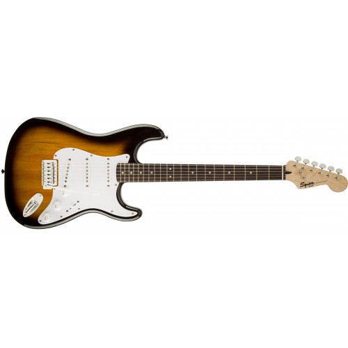 ✨未使用✨Squier Stratocaster Braun Sunburst Squier Stratocaster 6-String Electric Guitar - Brown